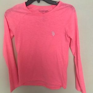 Hot pink polo tee